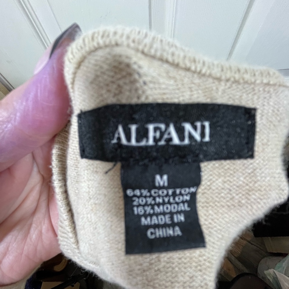 Alfani‎ Women's Crew Neck Sweater - Beige - Picture 5 of 5